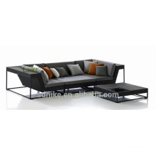 DE- (32) muebles de patio de hotel usado para la venta sofá de sofá grande de hotel de ratán